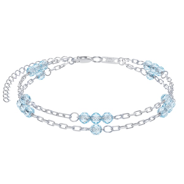 Браслет из серебра с топазом